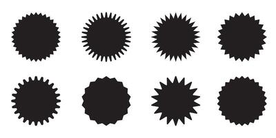 Set of starburst, sunburst badges. Design elements - best for sale sticker, price tag, quality mark. vector