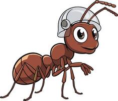 Funny ant cartoon illustration, ant art. Ai generate vector