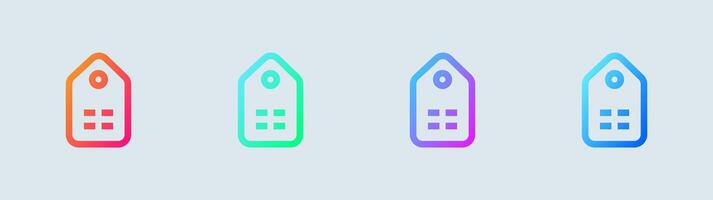 Category line icon in gradient colors. Collection signs illustration. vector