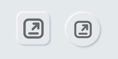 Report line icon in neomorphic design style. Statistic signs illustration. vector
