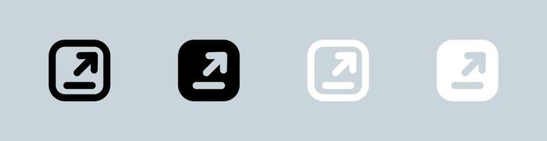 Report icon set in black and white. Statistic signs illustration. vector