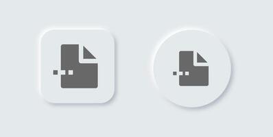 Privacy solid icon in neomorphic design style. Personal data signs illustration. vector