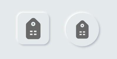 Category solid icon in neomorphic design style. Collection signs illustration. vector