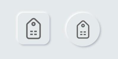 Category line icon in neomorphic design style. Collection signs illustration. vector
