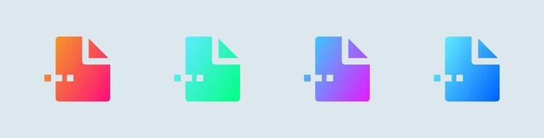 Privacy solid icon in gradient colors. Personal data signs illustration. vector