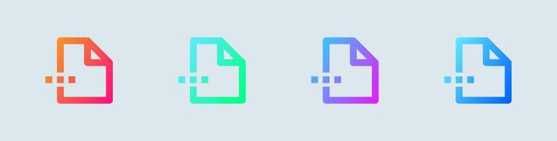 Privacy line icon in gradient colors. Personal data signs illustration. vector