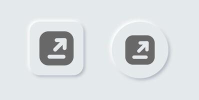 Report solid icon in neomorphic design style. Statistic signs illustration. vector