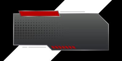 Futuristic element illustration. Colorful lower third overlay. vector