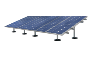 Solar panel with stand isolated on transparent background png