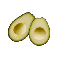 Empty avocado slice isolated on transparent background png