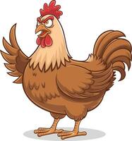 Chicken cartoon illustration, hen art. Ai generate vector