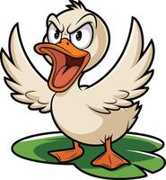 Duck cartoon illustration, duck art. Ai generate vector