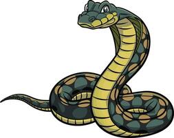 Snake cartoon illustration, snake art design. Ai generate vector