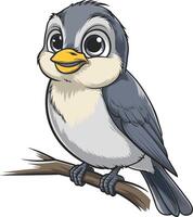 Bird cartoon illustration, bird art design. Ai generate vector
