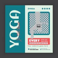 Yoga social media post and web banner template design vector