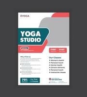 Yoga Studio flyer template vector