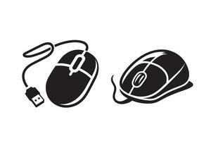 Computer Mouse Silhouette Illustration vector