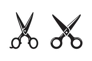 Scissors Silhouette Illustration Design vector
