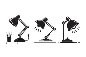 Table lamp silhouette Illustration art work Design vector