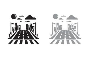 Road silhouette Illustration art work Design vector