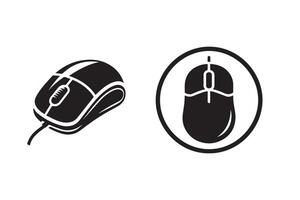 Computer Mouse Silhouette Illustration Design vector