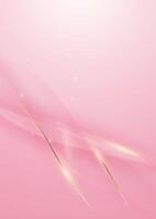 Abstract background design, modern pink and gold geometric element design. vector