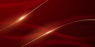 Abstract background design modern red and gold geometric elements illustration vector