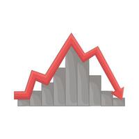 Illustration of chart down vector