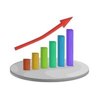 Illustration of bar graph vector