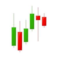 Illustration of candlestick graph vector