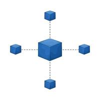 Illustration of blockchain vector