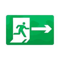Illustration of emergency exit symbol vector