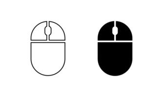 Mouse computer icon isolated on white background. Pointer sign symbol vector