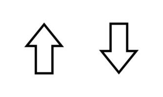 Up and down arrow line icon. Upward and downward sign symbol vector