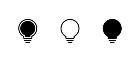 Light bulb icon set. Lamp, insight sign symbol vector