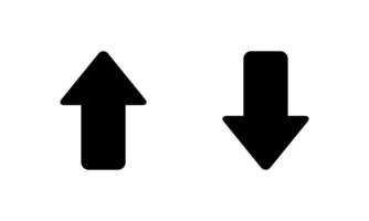 Up and down arrow icon in rounded corner. Upward and downward sign symbol vector