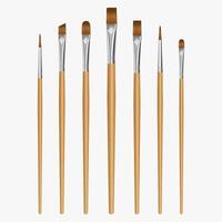 Set of paintbrushes isolated on white background. illustration vector
