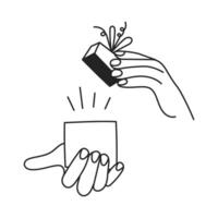Hand Open Small Gift Box vector