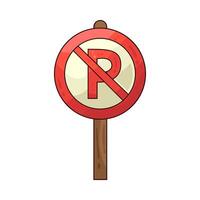 Illustration of no parking sign vector