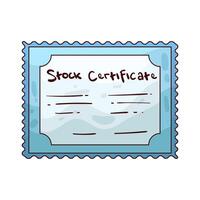 Illustration of stock certificate vector