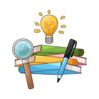 stacks of colorful books vector