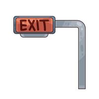 Illustration of exit sign vector