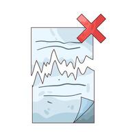 Illustration of broken file vector