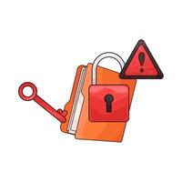 Illustration of locked folder vector