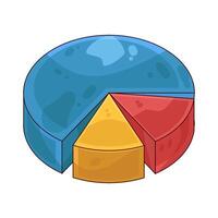 Illustration of pie chart vector
