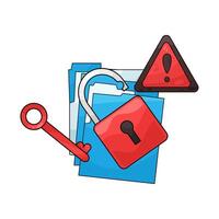 Illustration of locked folder vector