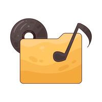 Illustration of music folder vector