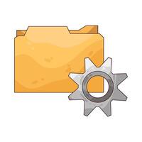 Illustration of setting folder vector