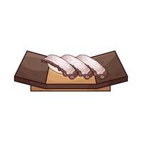 delicious octopus sushi illustration vector