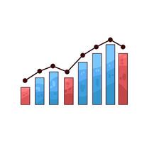 Illustration of bar graph vector